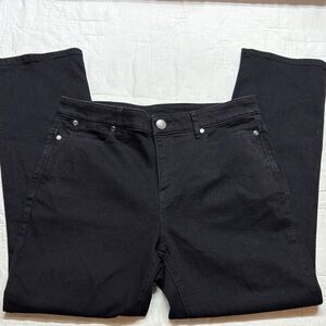 Christopher & Banks Curvy Fit Stretch Black Denim Jeans Women's Size 6P Petite